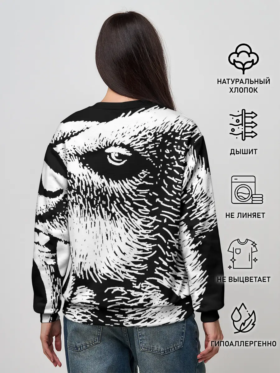 Женский свитшот / Черный медведь