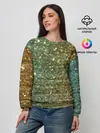 Женский свитшот / Бирюзовый блеск