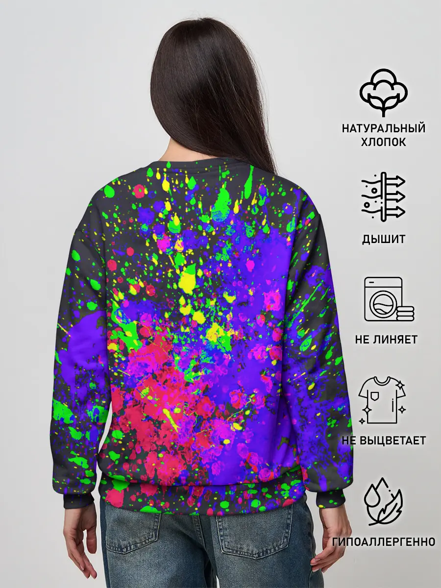 Женский свитшот / КИСЛОТНЫЕ БРЫЗГИ