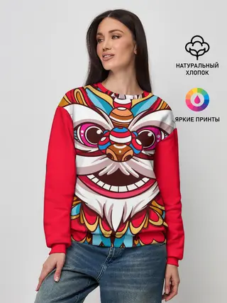 Женский свитшот / Морда Азиатского Льва