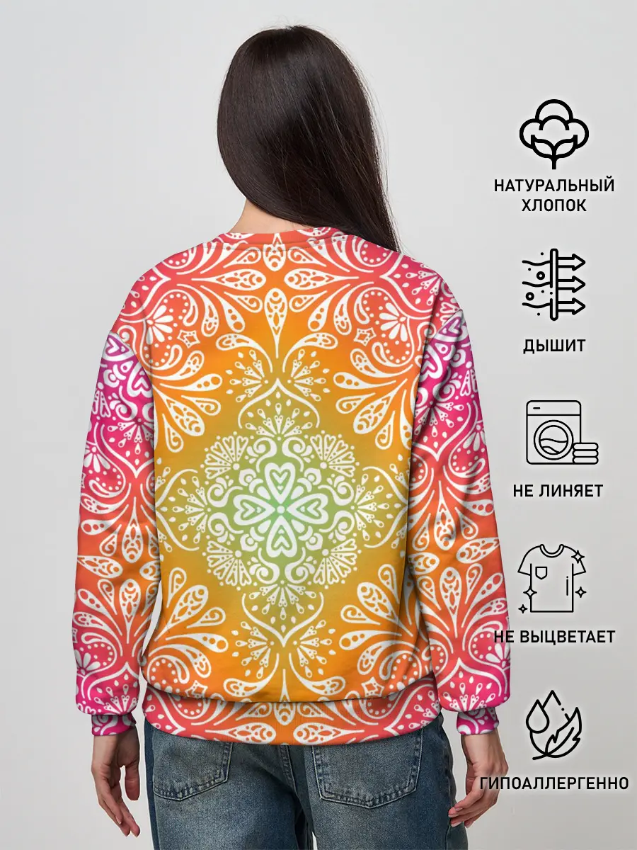 Женский свитшот / Цветочный узор