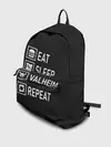 Рюкзак джинсовый / Eat/Sleep/Valheim/Repeat