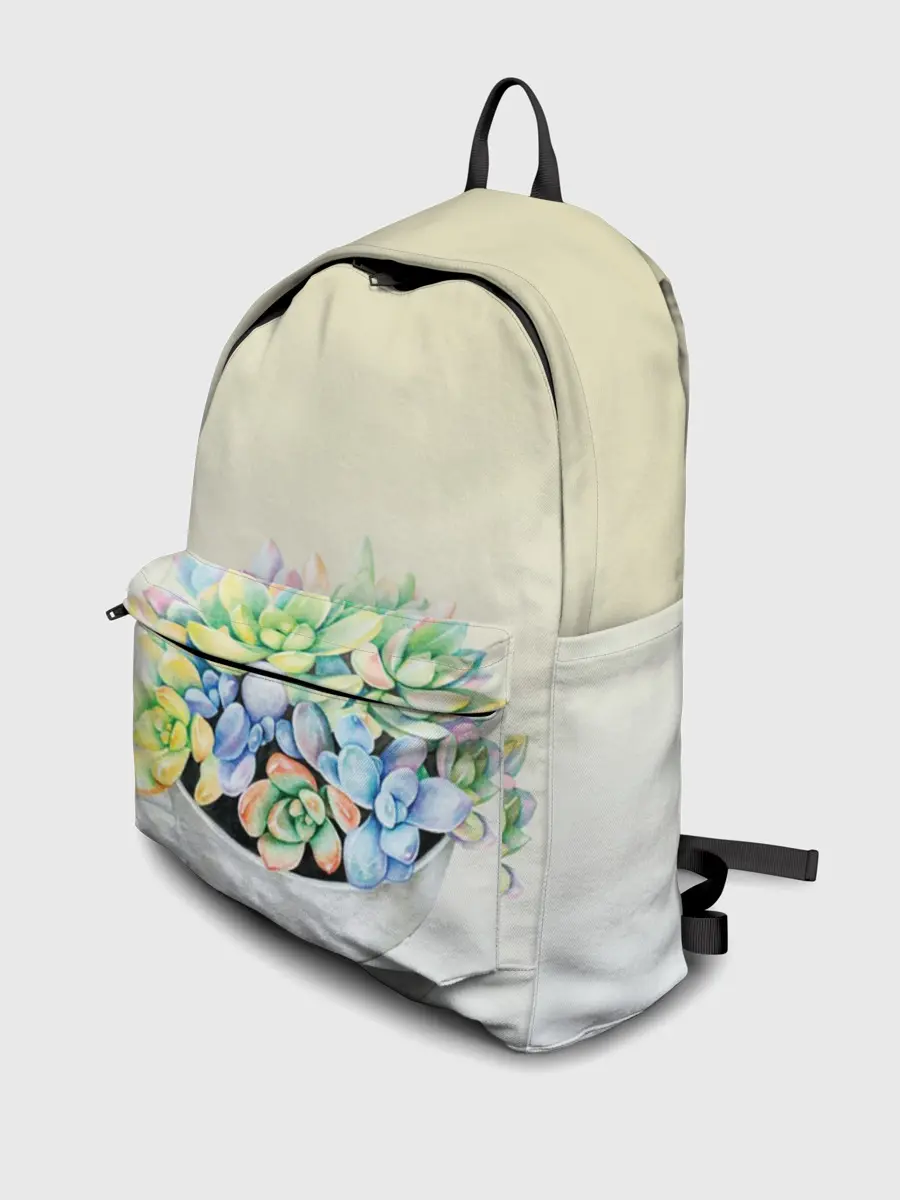 Рюкзак джинсовый / Чашка с суккулентами