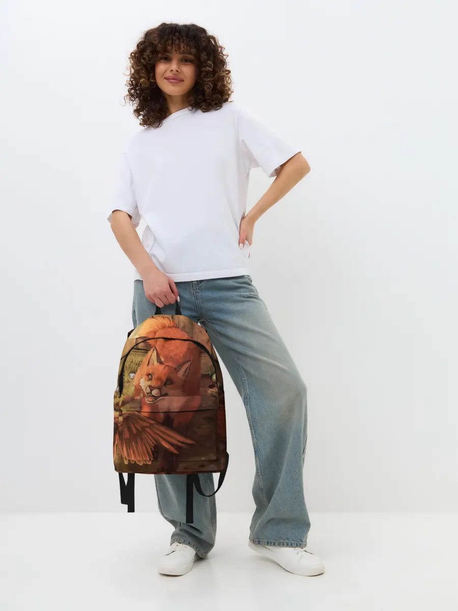 Рюкзак джинсовый / Хищная лисица