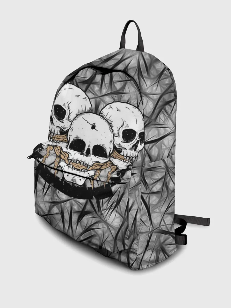 Рюкзак джинсовый / Черепа