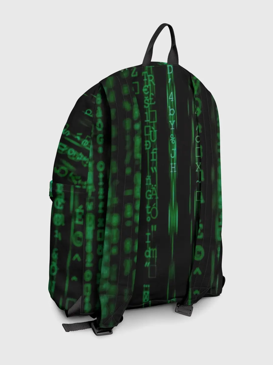 Рюкзак джинсовый / Матрица букв и чисел