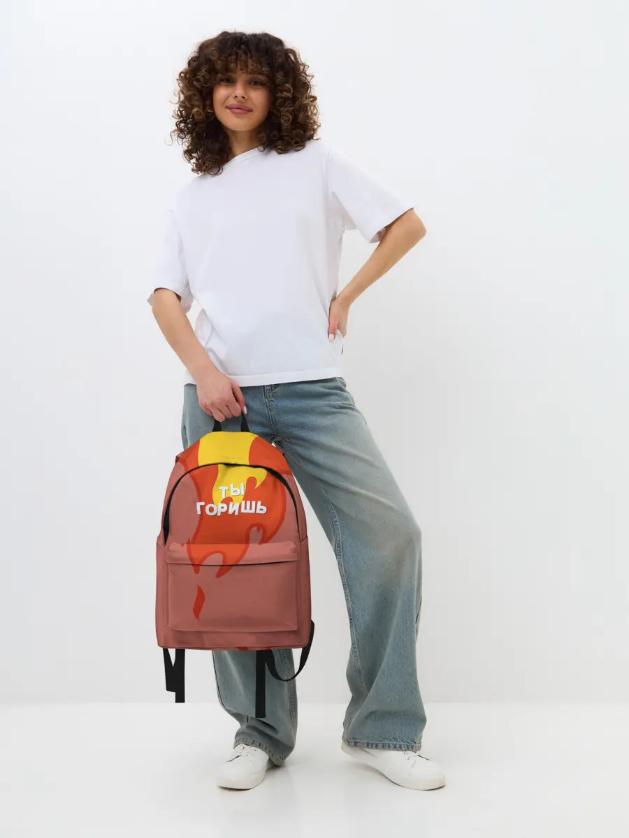 Рюкзак джинсовый / Ты горишь как огонь v2