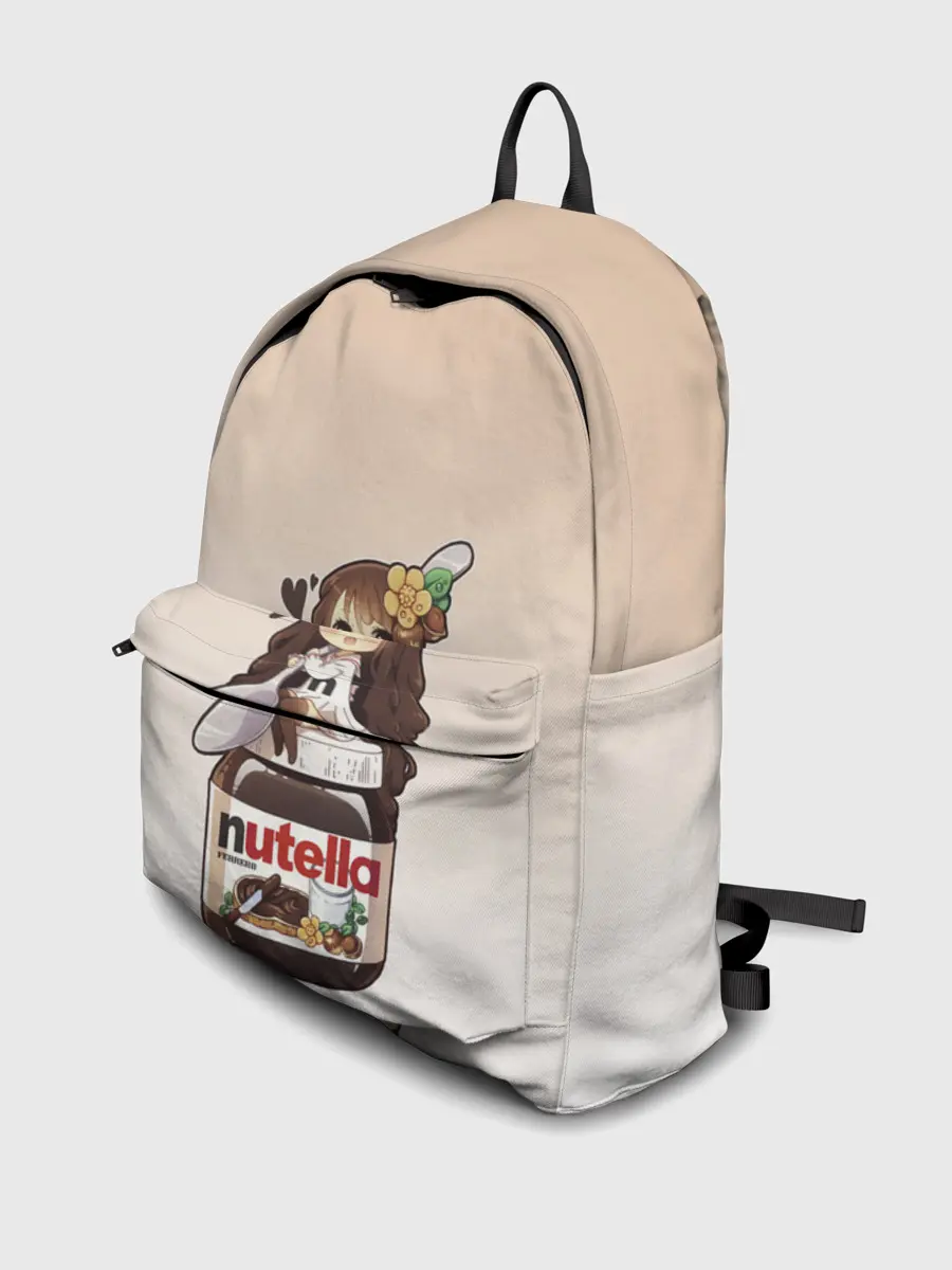 Рюкзак джинсовый / анимешная девочка с нутэллой