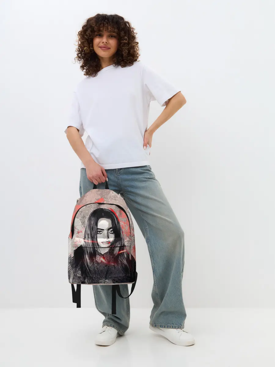 Рюкзак джинсовый / Билли Айлиш стиль гранж