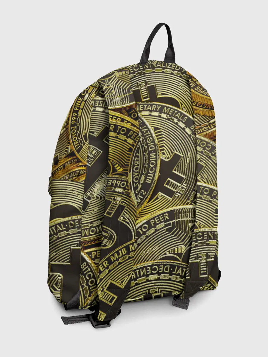 Рюкзак джинсовый / БИТКОИНЫ МОНЕТЫ