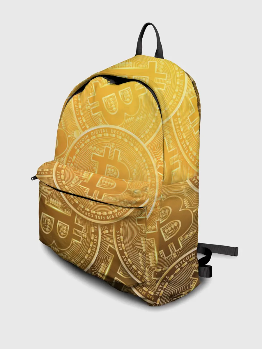 Рюкзак джинсовый / БИТКОИН МОНЕТЫ
