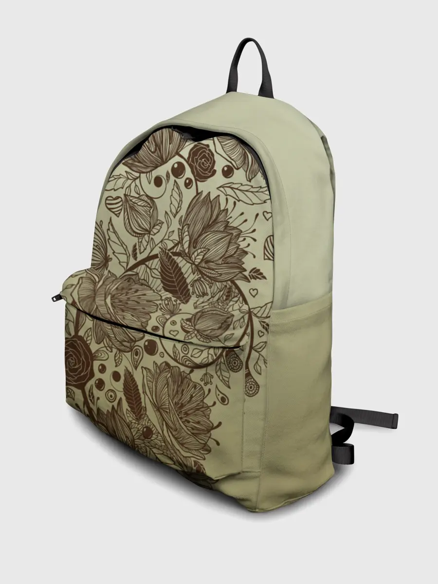 Рюкзак джинсовый / чехол дудлинг цветы