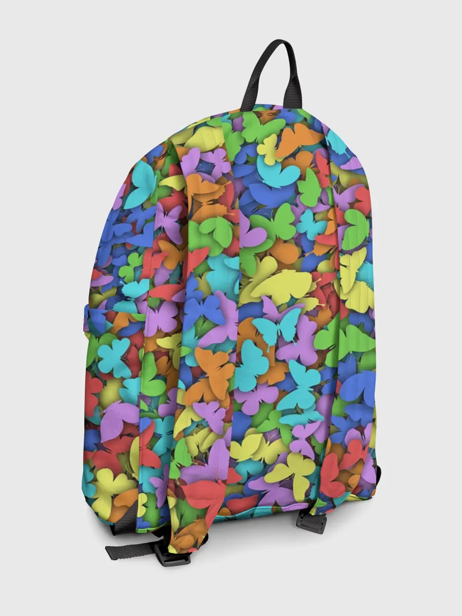 Рюкзак джинсовый / Разноцветные бабочки