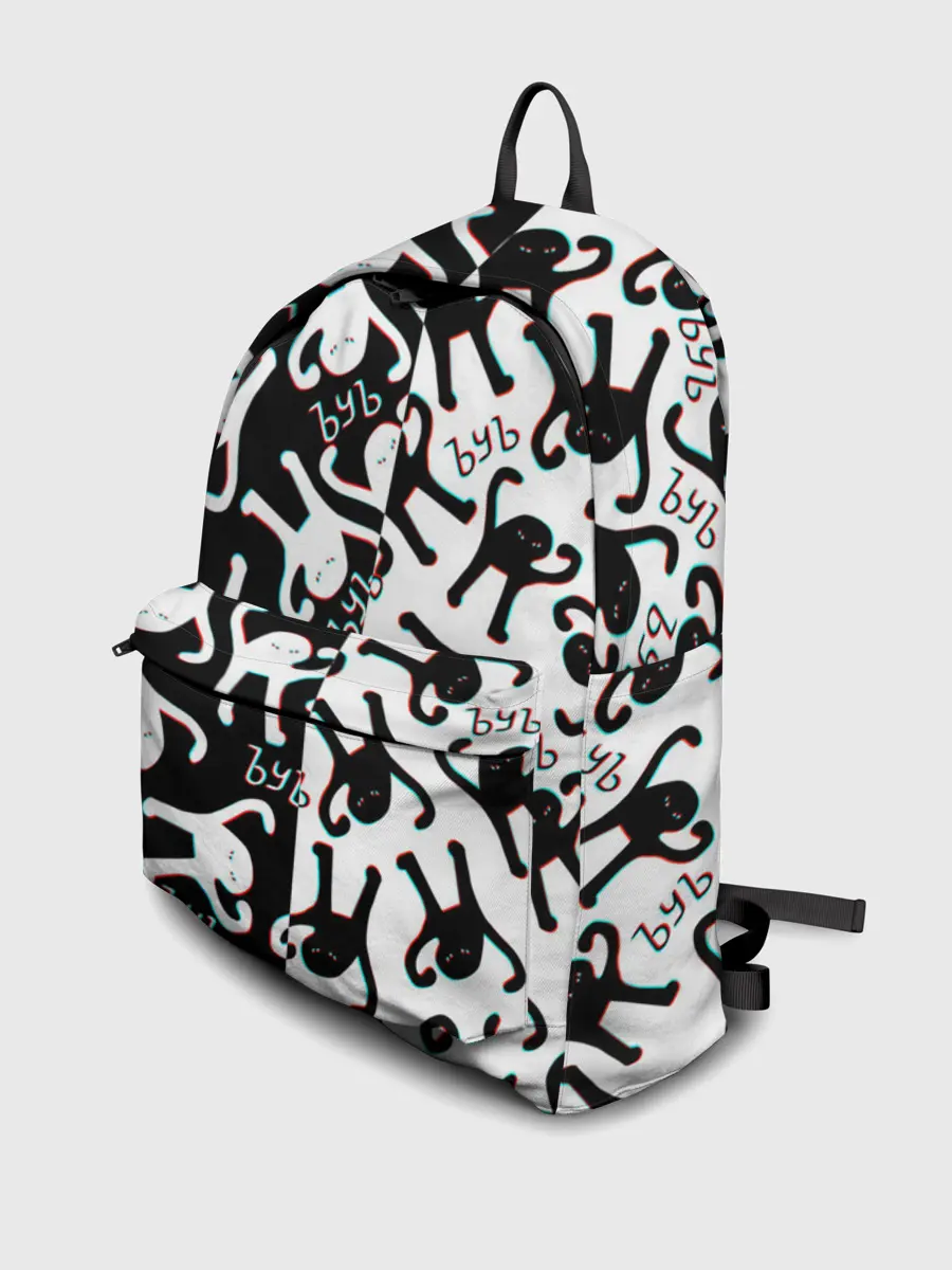 Рюкзак джинсовый / МЕМ КОТ ЪУЪ СЪУКА