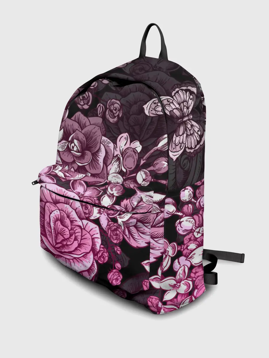 Рюкзак джинсовый / РОЗЫ | ROSES | БАБОЧКИ