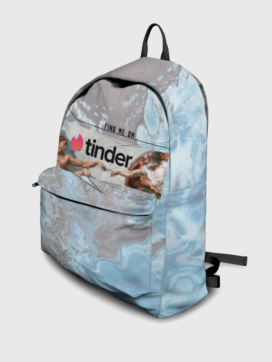 Рюкзак джинсовый / Find me on Tinder | Тиндер