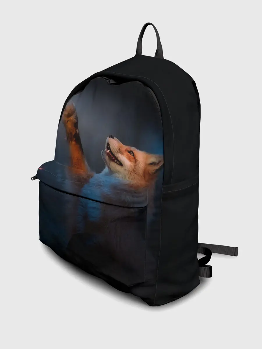 Рюкзак джинсовый / Лиса и огонек