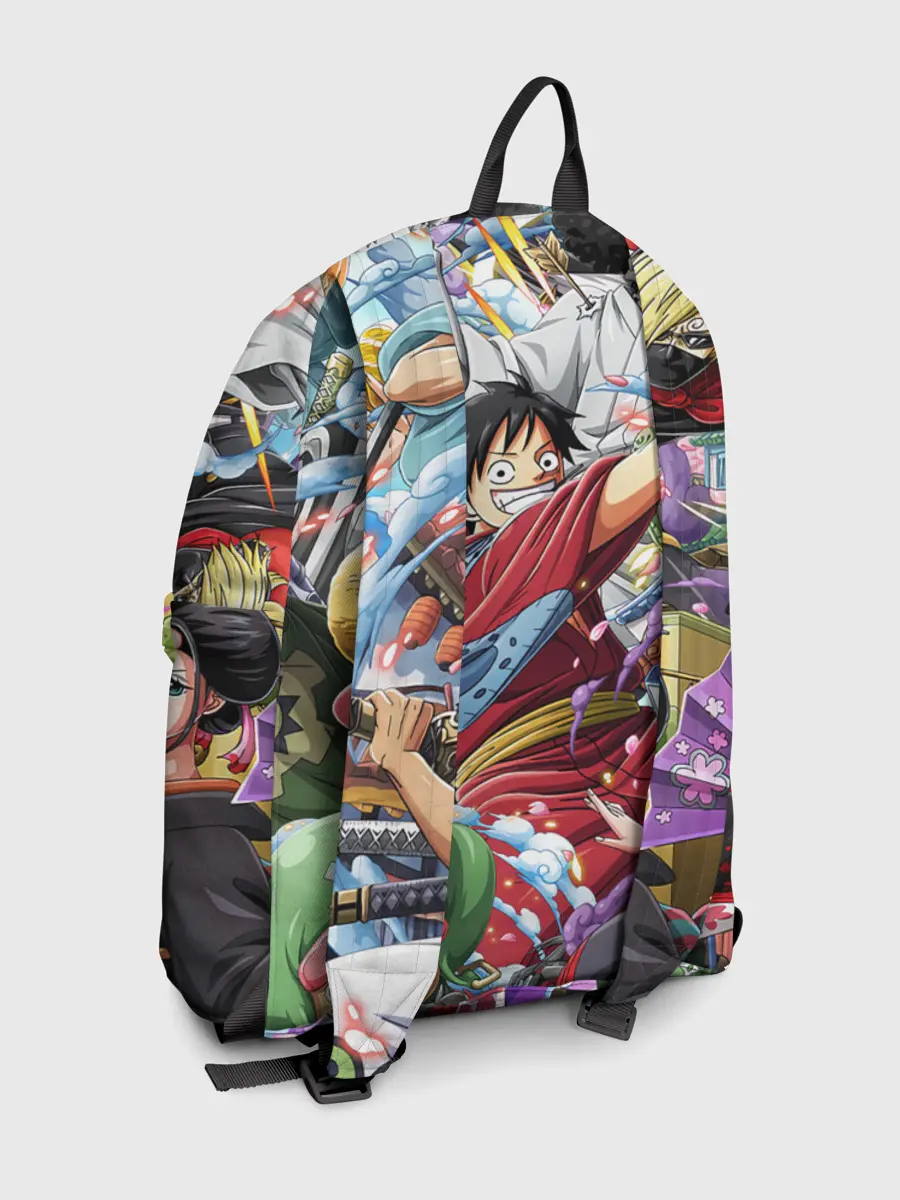 Рюкзак джинсовый / One Piece стикербомбинг