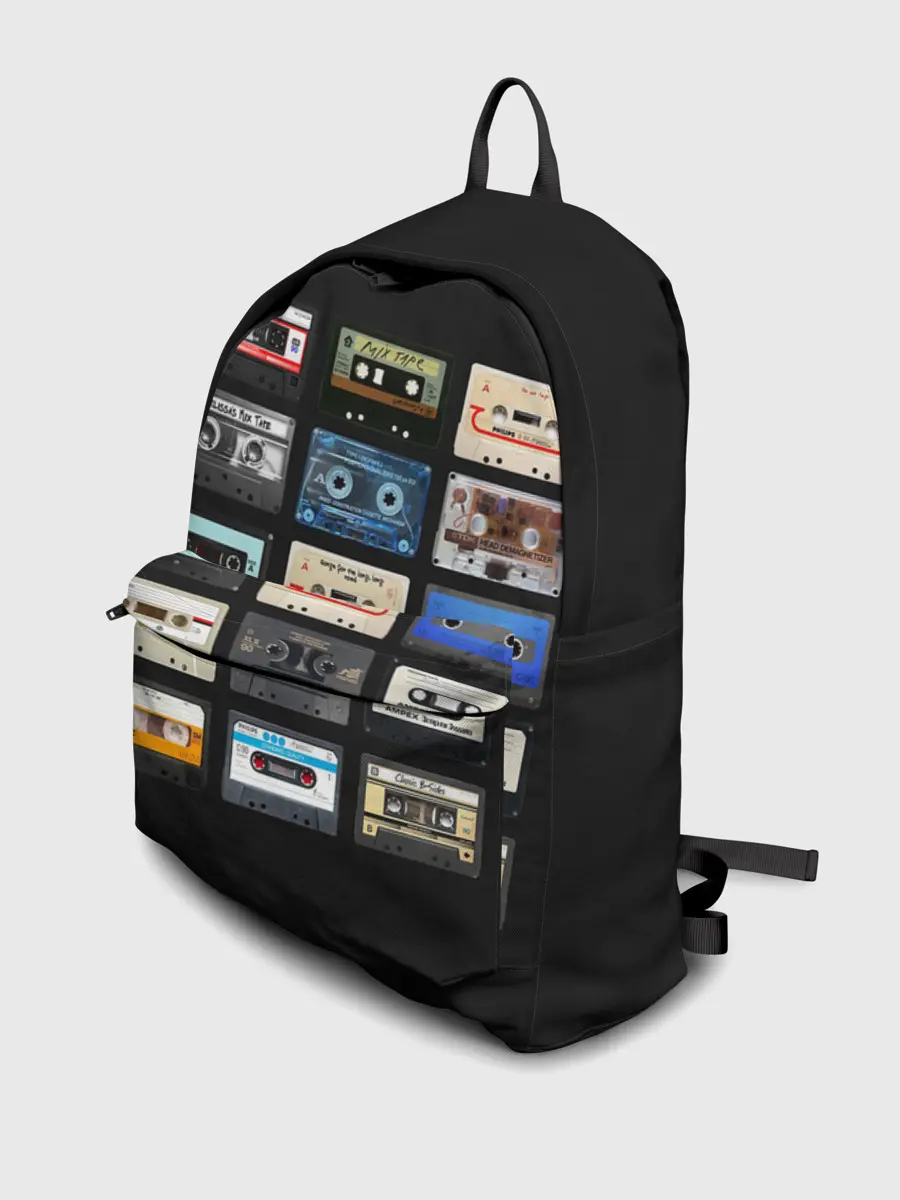 Рюкзак джинсовый / Музыкальные касеты