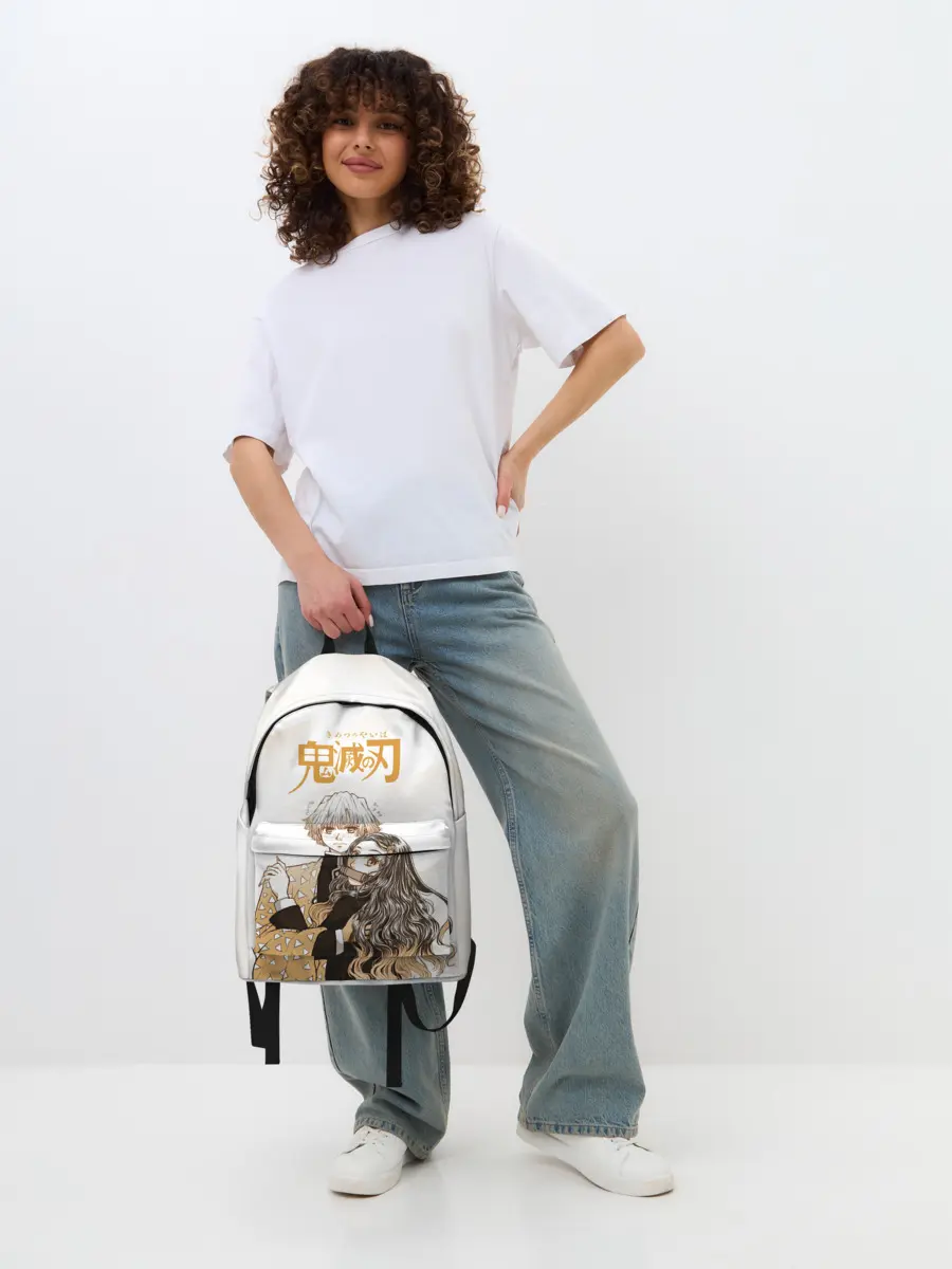 Рюкзак джинсовый / Зеницу и Незуко Kimetsu no Yaiba