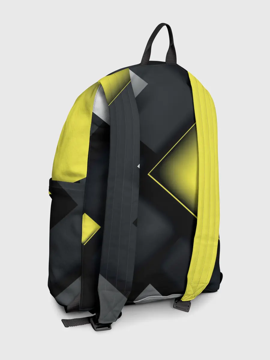 Рюкзак джинсовый / Желто черный ромб