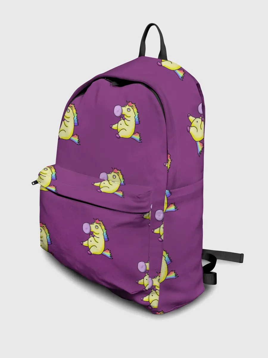 Рюкзак джинсовый / Фиолетовые пони