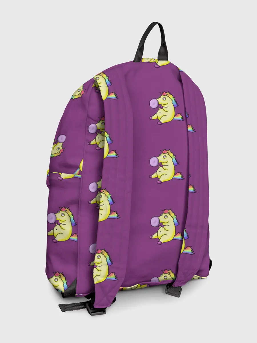 Рюкзак джинсовый / Фиолетовые пони