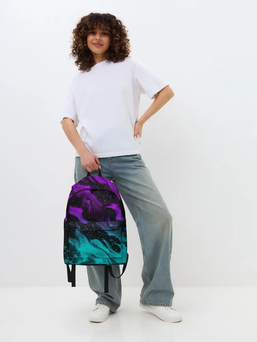 Рюкзак джинсовый / НЕОНОВЫЙ ОГОНЬ