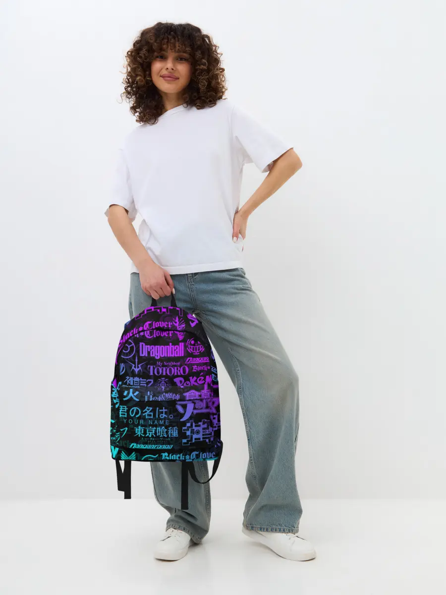 Рюкзак джинсовый / ЛОГОТИПЫ АНИМЕ