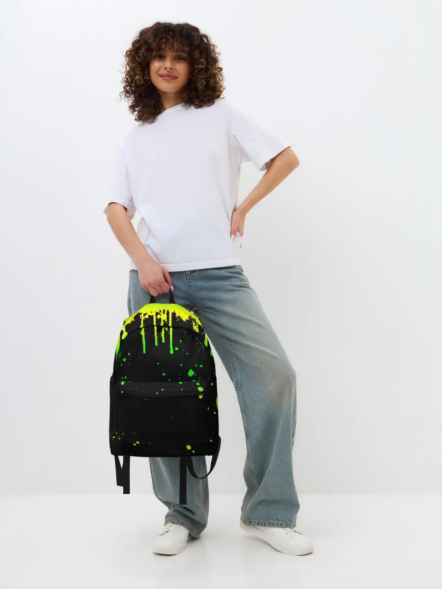 Рюкзак джинсовый / НЕОНОВЫЕ ПОДТЕКИ