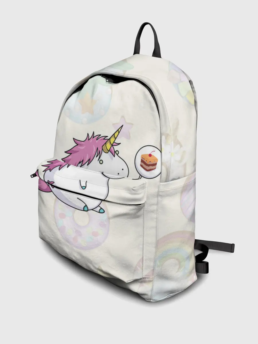 Рюкзак джинсовый / Пухленький единорог