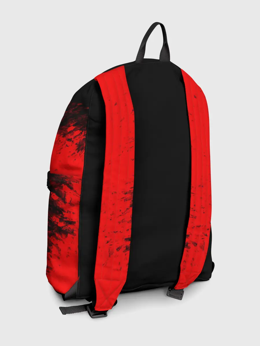 Рюкзак джинсовый / monokuma красные потертости