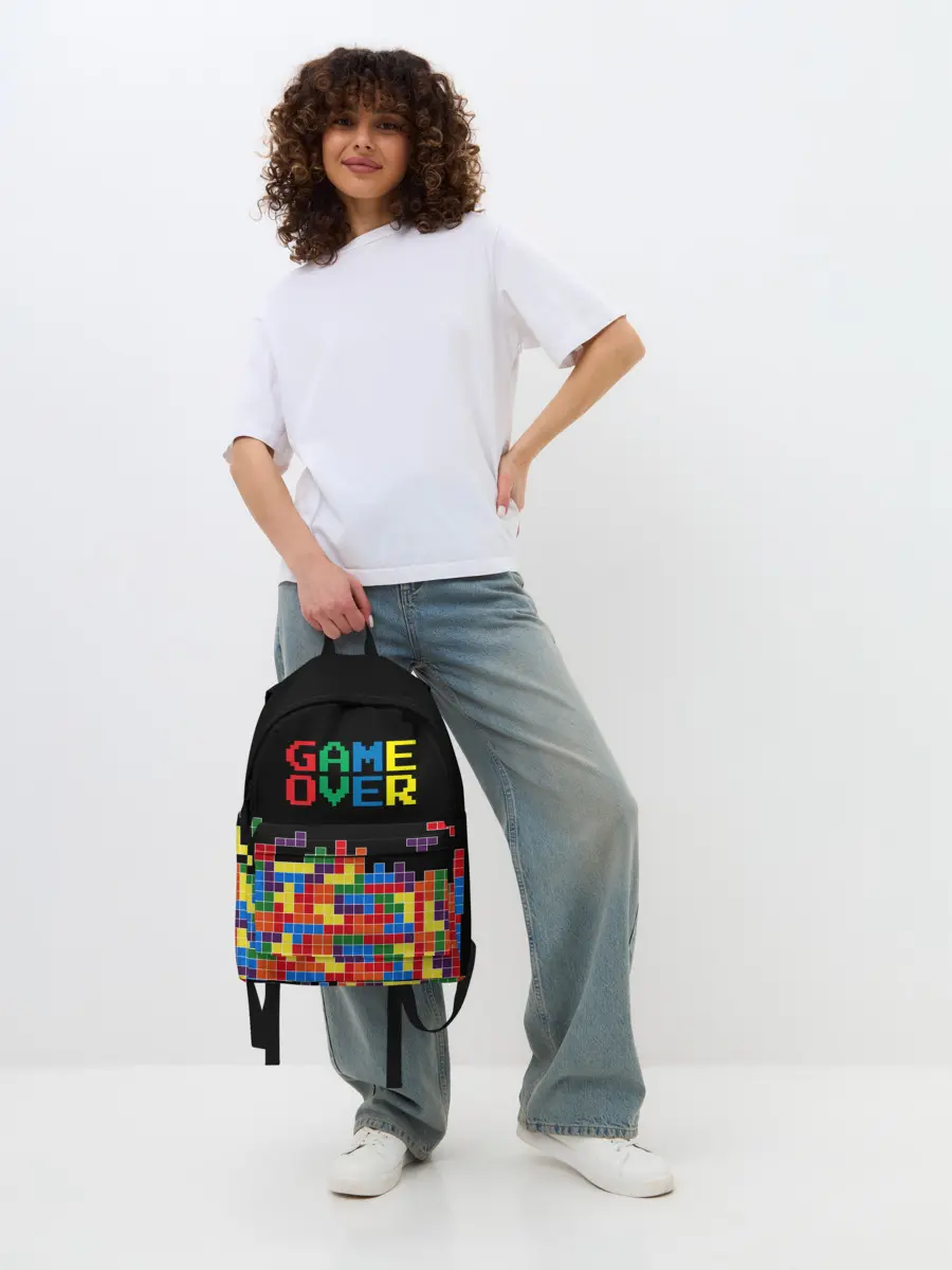 Рюкзак джинсовый / ТЕТРИС