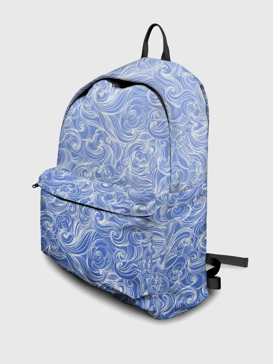 Рюкзак джинсовый / Волны на голубом фоне