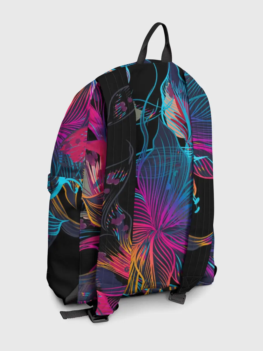 Рюкзак джинсовый / Flowers | Неон