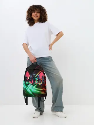 Рюкзак джинсовый / Valorant | Neon