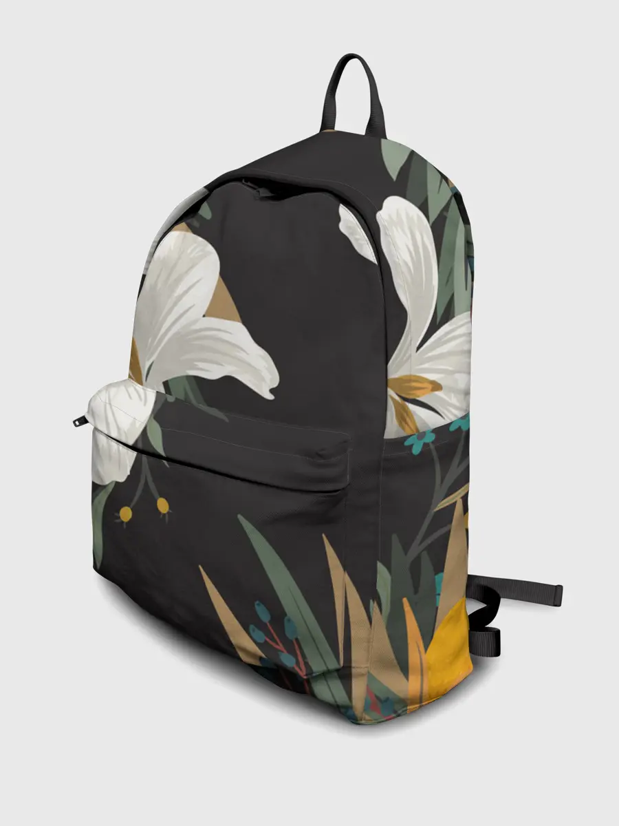 Рюкзак джинсовый / Цветочный арт