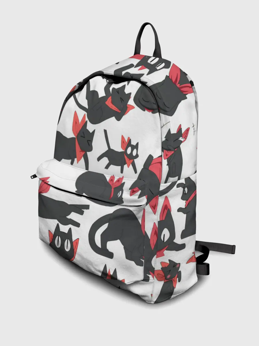 Рюкзак джинсовый / Черный котик