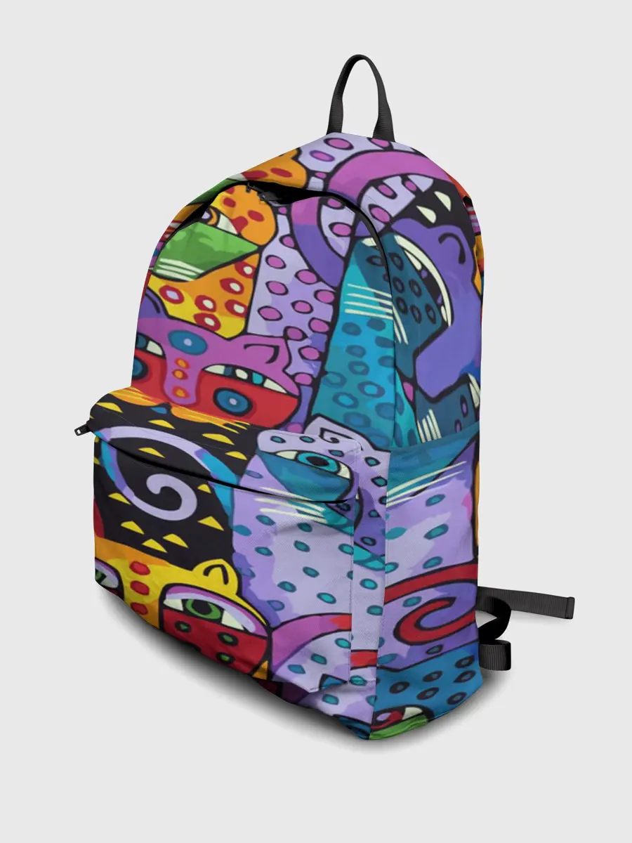 Рюкзак джинсовый / КОТЯТА ЖИВОПИСЬ