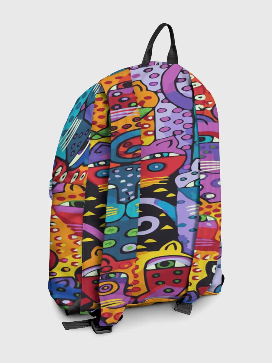 Рюкзак джинсовый / КОТЯТА ЖИВОПИСЬ