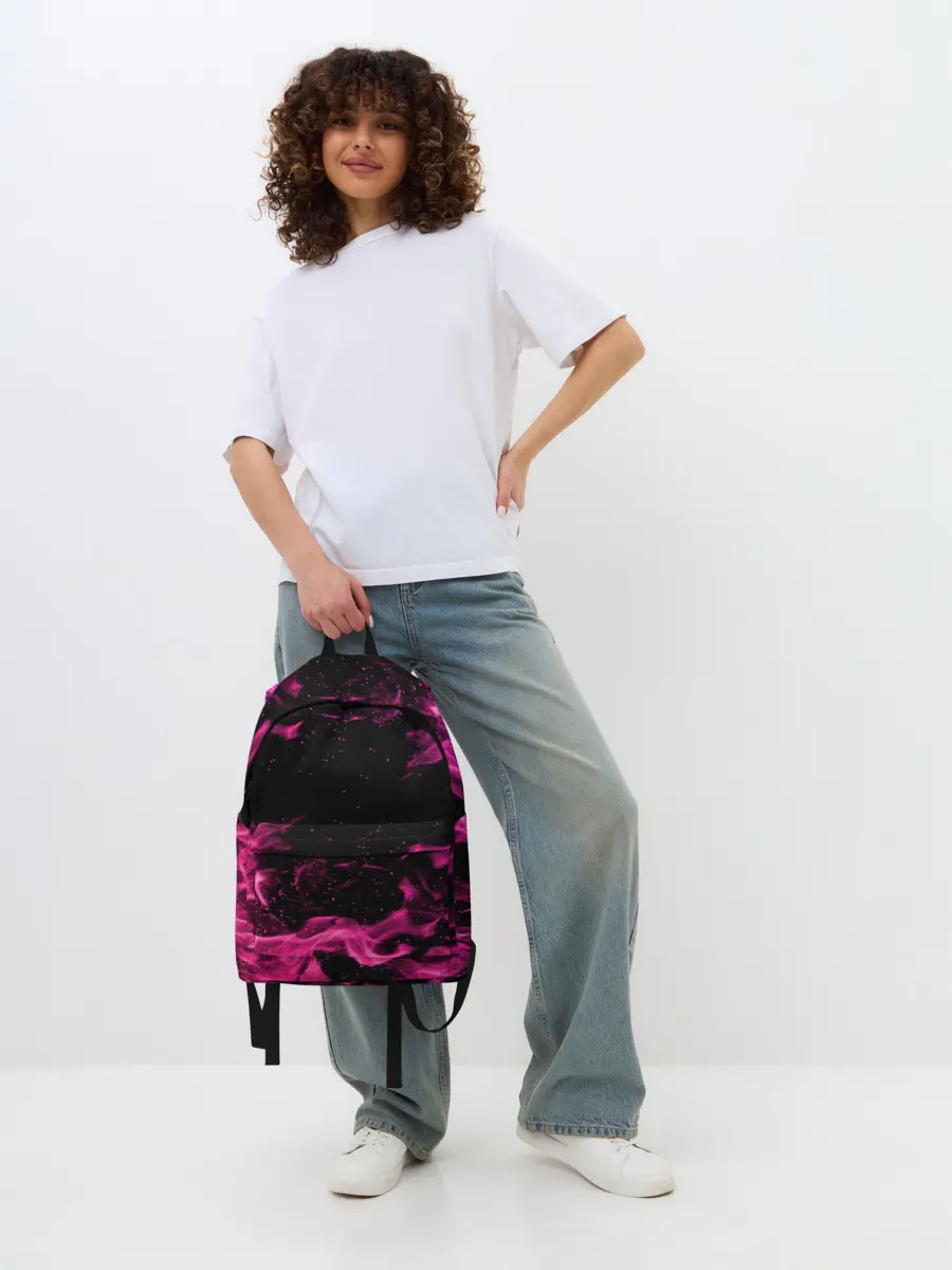 Рюкзак джинсовый / ОГОНЬ НЕОН