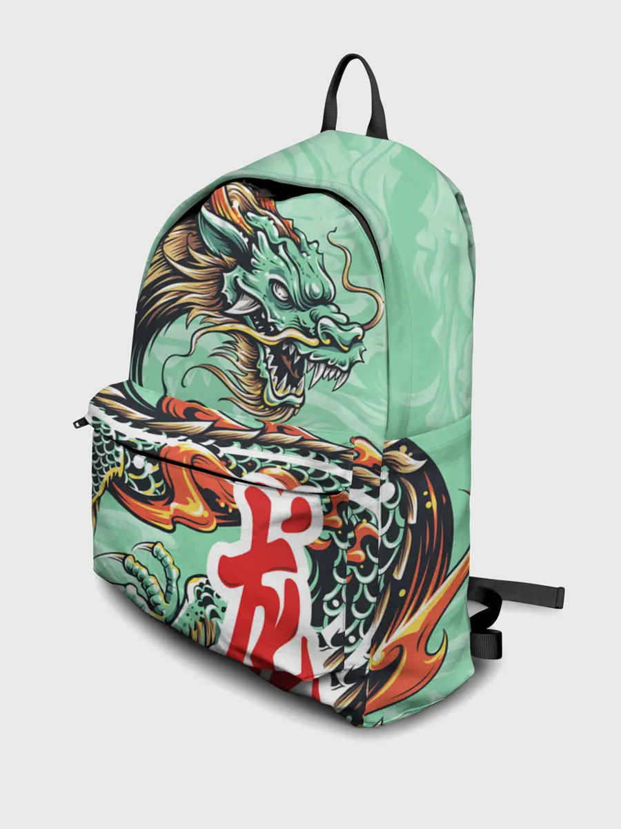 Рюкзак джинсовый / Изумрудный дракон