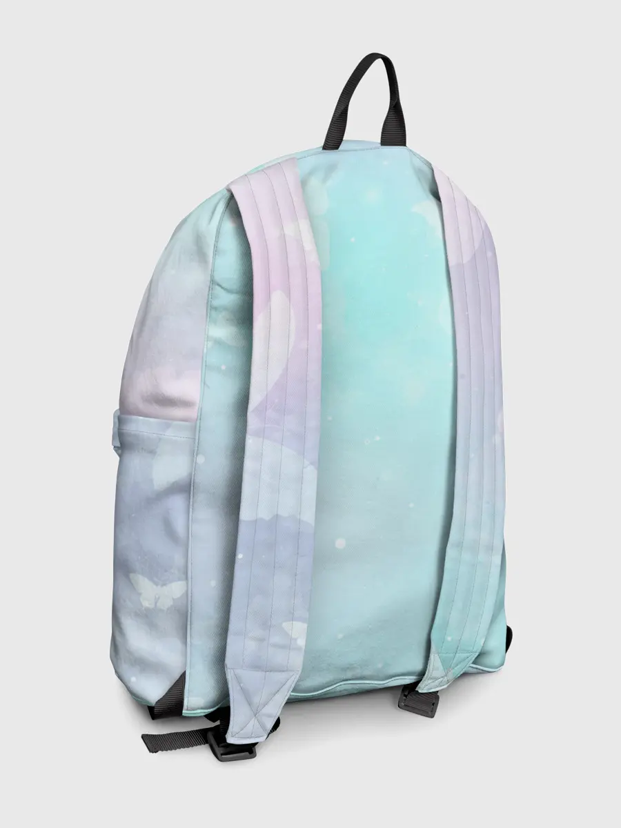 Рюкзак джинсовый / Хвост Феи радужный фон