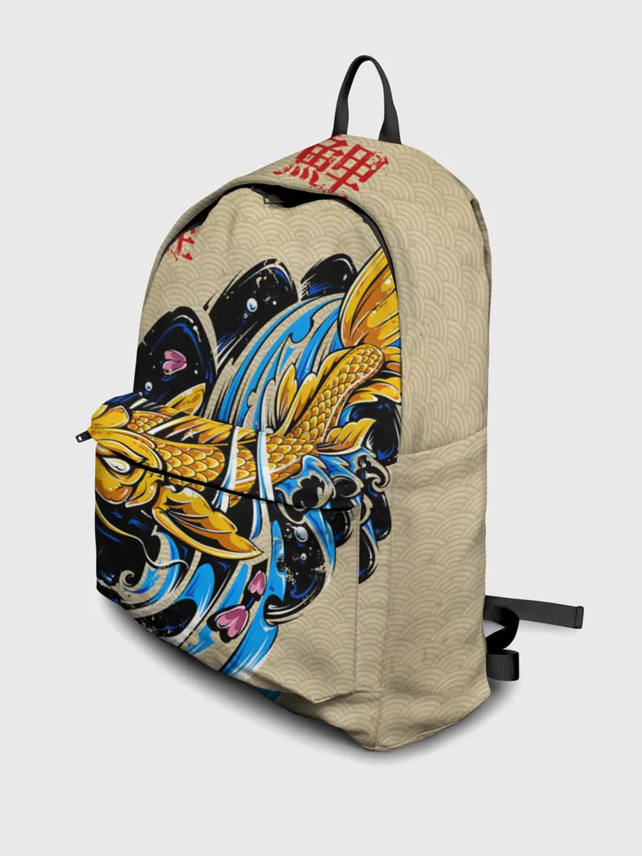 Рюкзак джинсовый / Золотая рыба кои