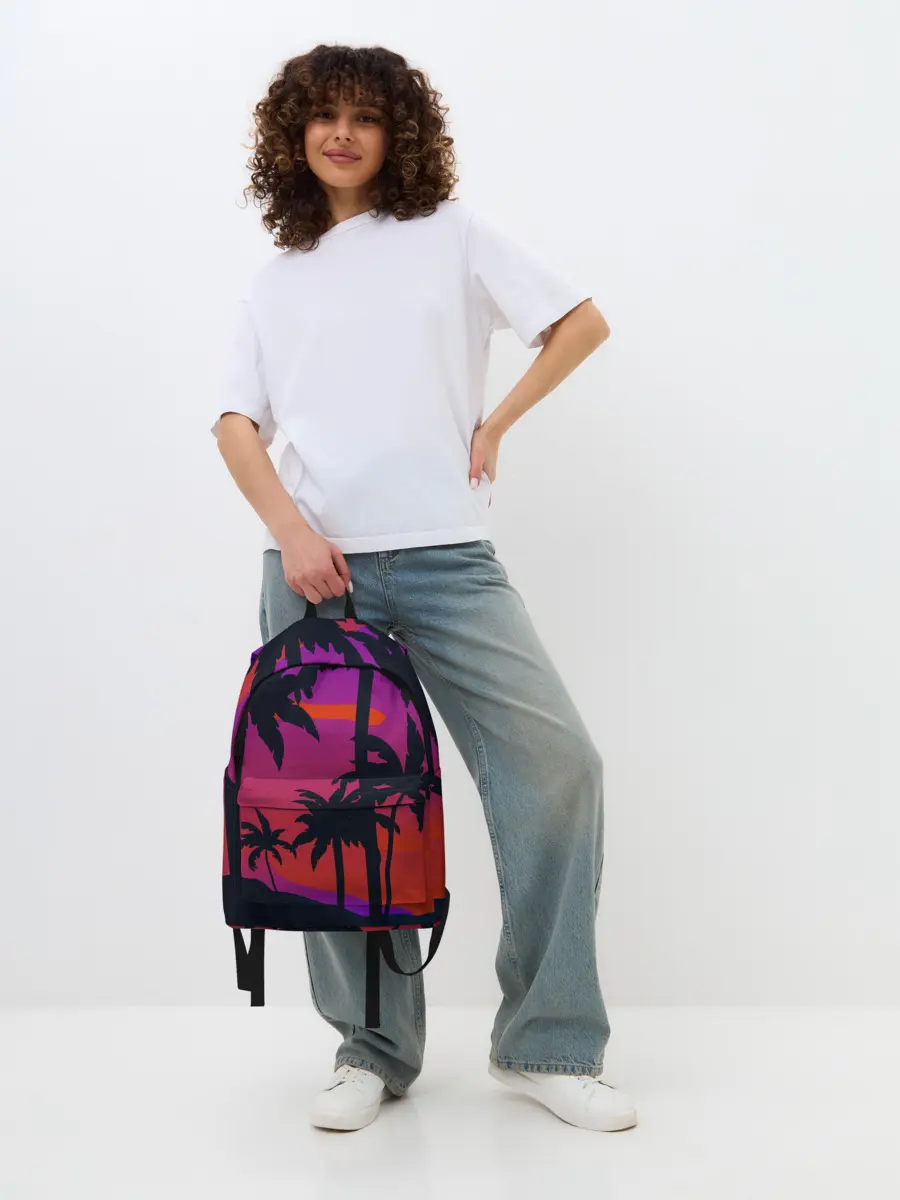 Рюкзак джинсовый / Тропический пляж