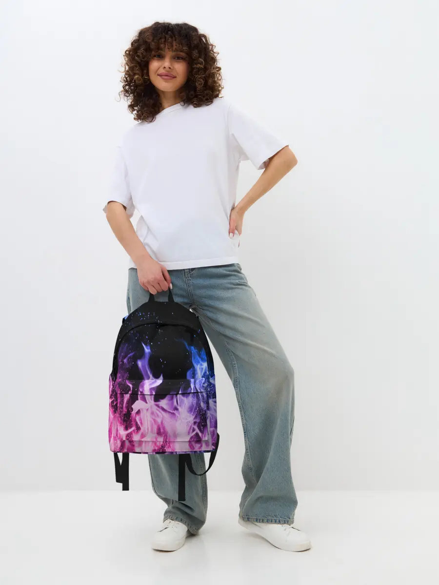 Рюкзак джинсовый / НЕОНОВЫЙ ОГОНЬ