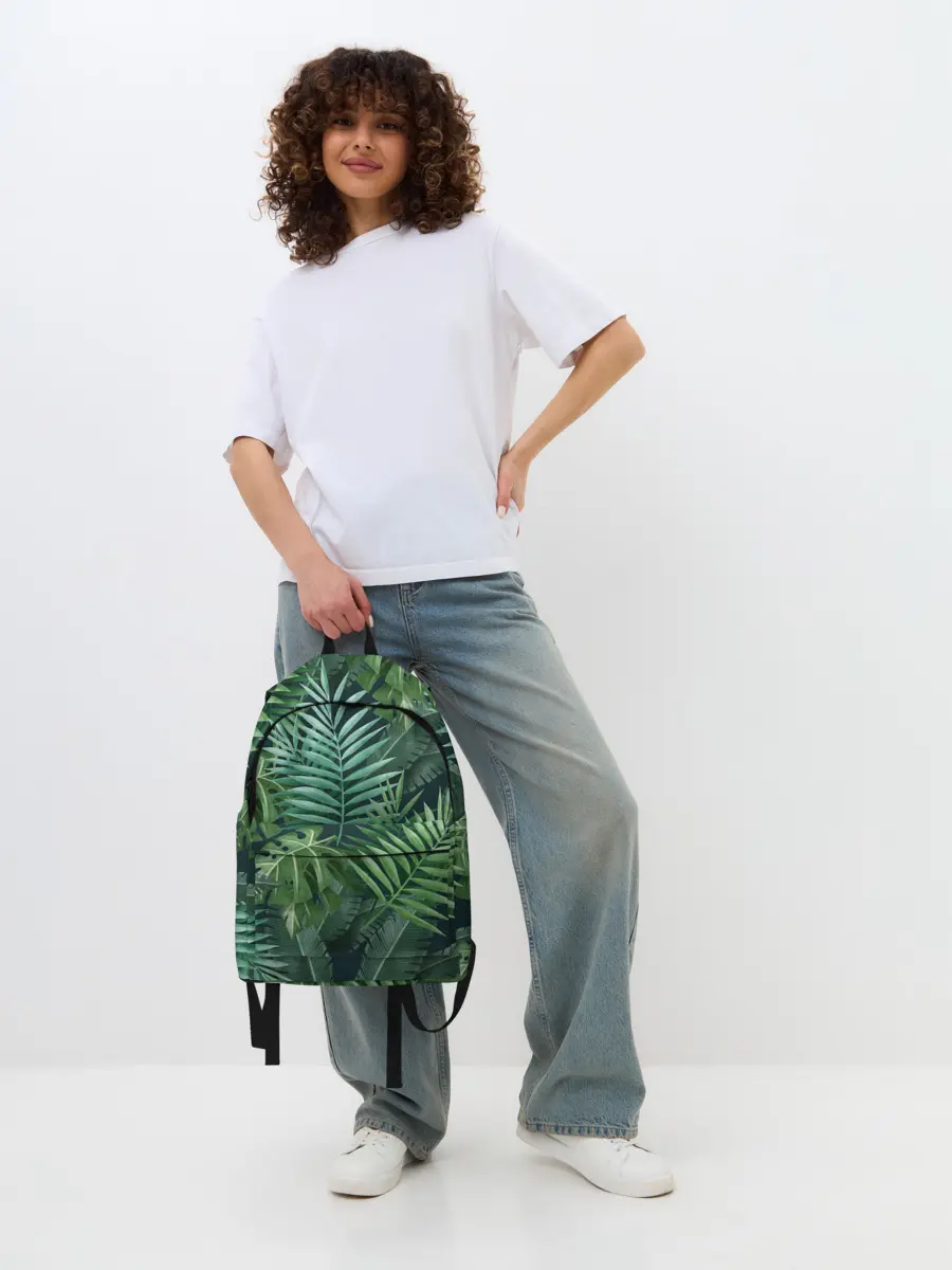 Рюкзак джинсовый / Тропики