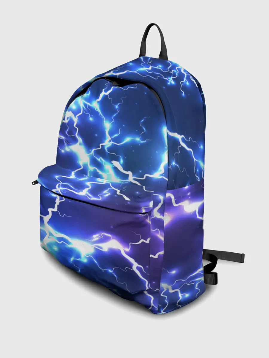 Рюкзак джинсовый / СВЕТЯЩИЕСЯ МОЛНИИ | NEON FLASH