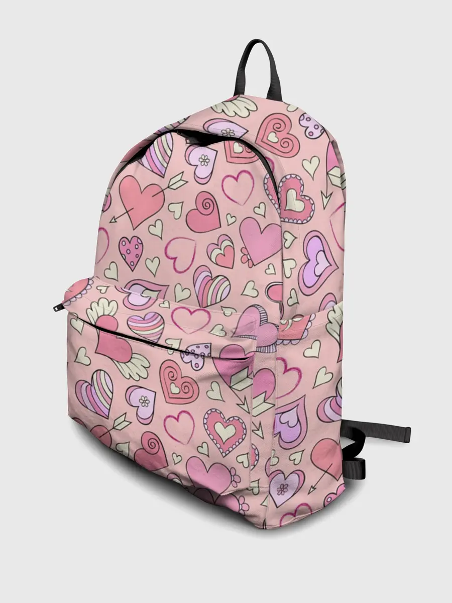 Рюкзак джинсовый / Сердечки разные