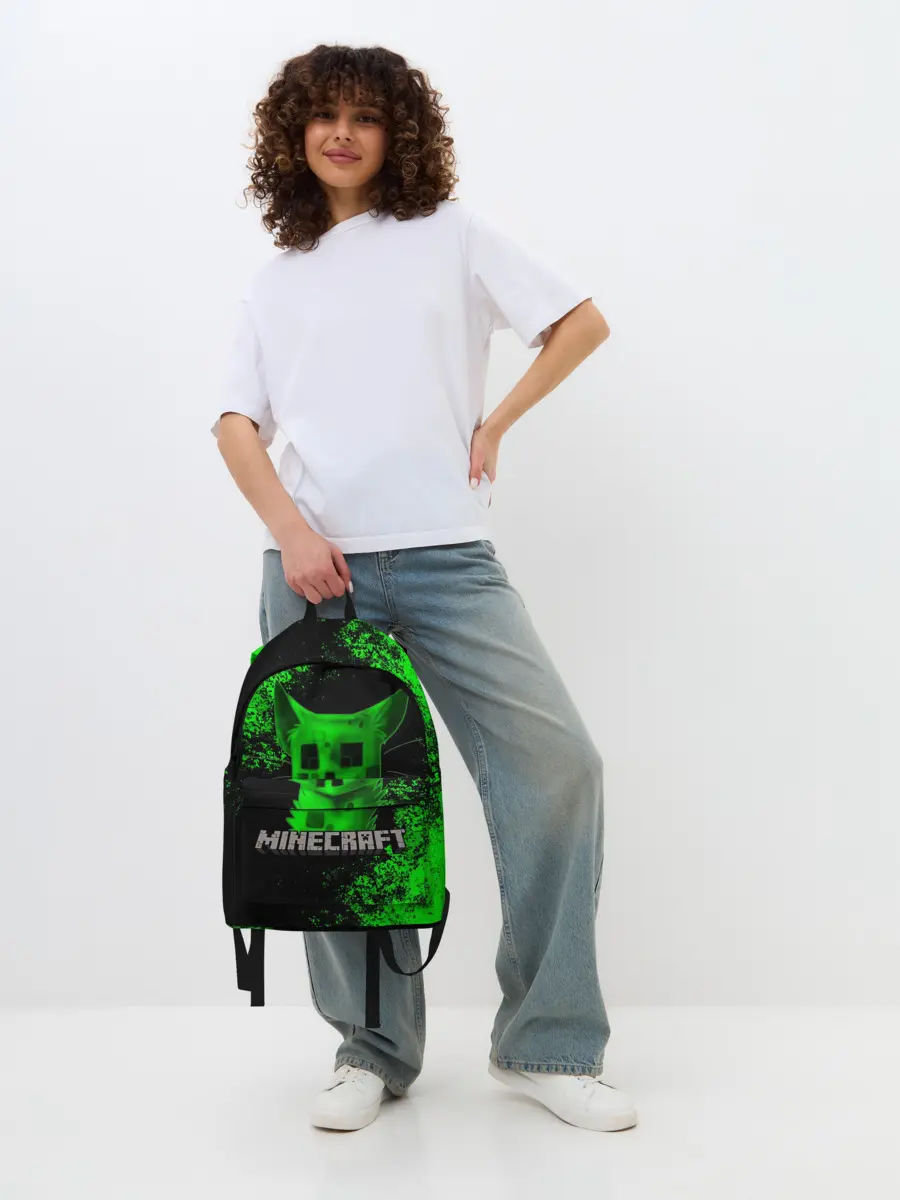 Рюкзак джинсовый / MINECRAFT CAT